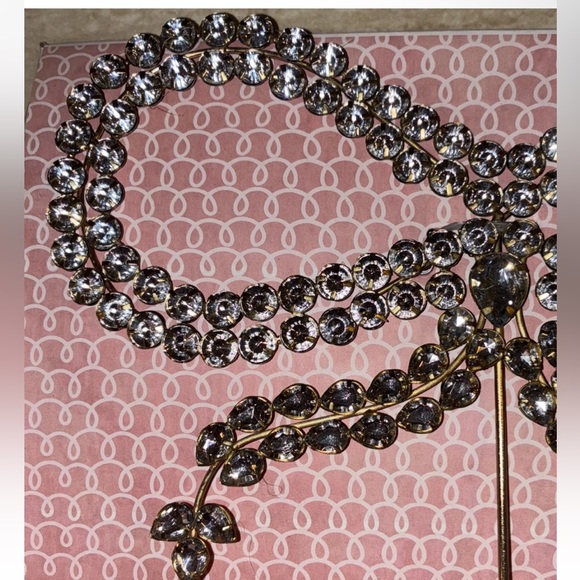 Cupcakes and Cashmere Crystal Jeweled Bow Tree Topper Glam Holiday Decor NWT - Picture 3 of 6